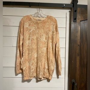 Rose print tunic sweater